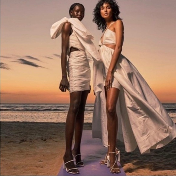 New Helen Oconnor Super Nova Modern Strappy Cutout Maxi Dress Wedding High Low 8 - Picture 3 of 14